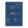 Aerospatiale Alouette III Blueprint Poster