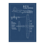 B-17 Flying Fortress Blueprint Poster