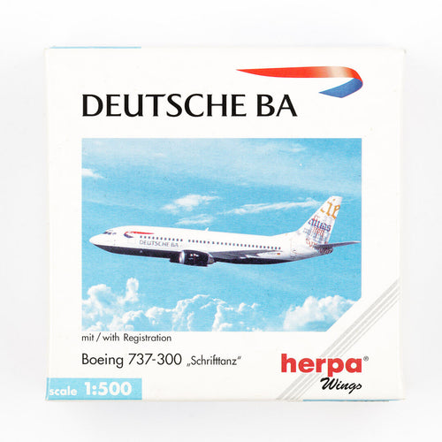Herpa - 1:500 Boeing 737-300 "Schrifttanz" Deutsche BA