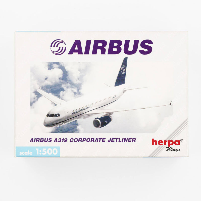 Herpa - 1:500 Airbus A319 Corporate Jetliner | Exclusive Series mit Vitrine