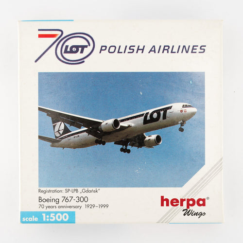 Herpa - 1:500 Boeing 767-300 "70 Jahre" LOT Polish Airlines | OG