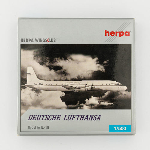 Herpa - 1:500 Ilyushin IL-18 Lufthansa | Yesterday Series Limited Edition | NG