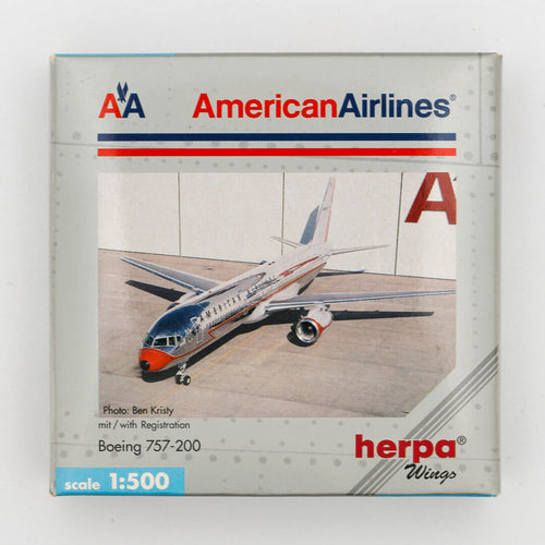Herpa - 1:500 Boeing 757-200 "Lightning Bolt" American Airlines | Yesterday Series | OG