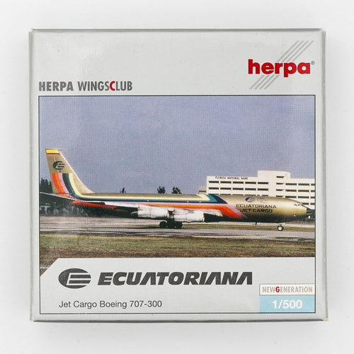 Herpa - 1:500 Boeing 707-300 Ecuatoriana | Yesterday Series Limited Edition | NG