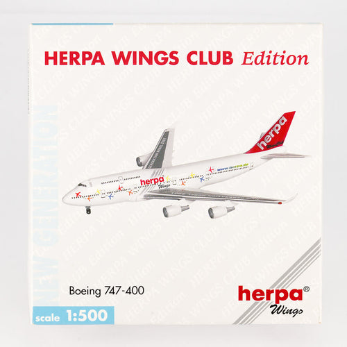 Herpa - 1:500 Boeing 747-400 "New Generation" Herpa Wings Club | Limited Edition | NG
