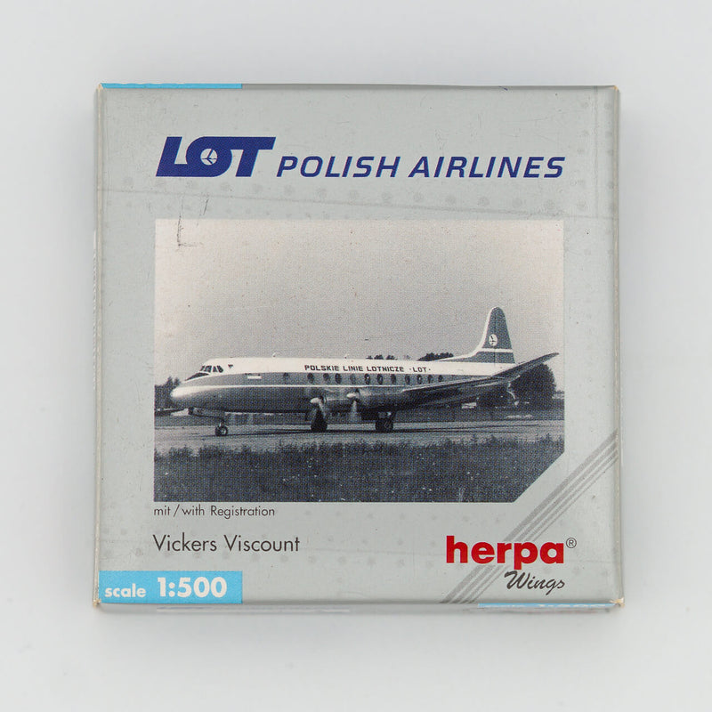 Herpa - 1:500 Vickers Viscount V814 LOT Polish Airlines Yesterday Series