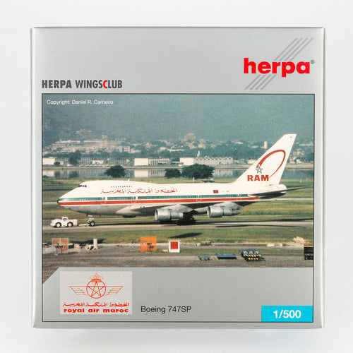 Herpa - 1:500 Boeing 747 SP Royal Air Maroc | Yesterday Series Limited Edition | NG