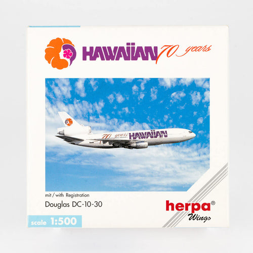 Herpa - 1:500 McDonnell Douglas DC-10-30 "70 years" Hawaiian | OG