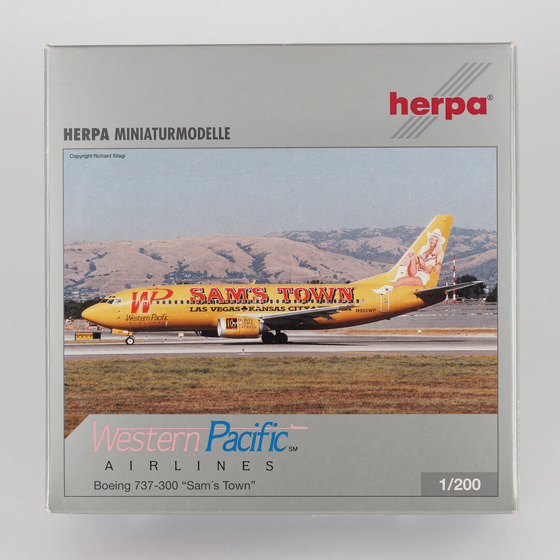 Herpa - 1:200 Boeing 737-300 "Sam´s Town" Western Pacific Airlines | Yesterday Series Limited Edition