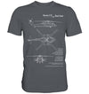 Black Hawk Helicopter Blueprint T Shirt dunkelgrau / dark grey