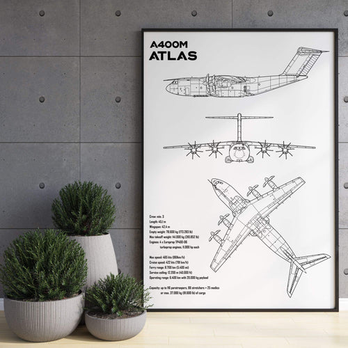 A400M Atlas Blueprint Poster Beispielbild / example picture