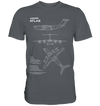 Airbus A400M Atlas Blueprint T Shirt dunkelgrau / dark grey