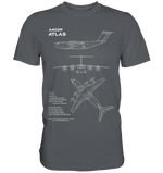 Airbus A400M Atlas Blueprint T Shirt dunkelgrau / dark grey