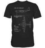 C-130 J Hercules Blueprint T Shirt schwarz / black
