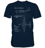 C-130 J Hercules Blueprint T Shirt dunkelblau / dark blue