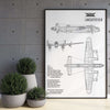 Lancaster Bomber Blueprint Poster Beispielbild / example picture