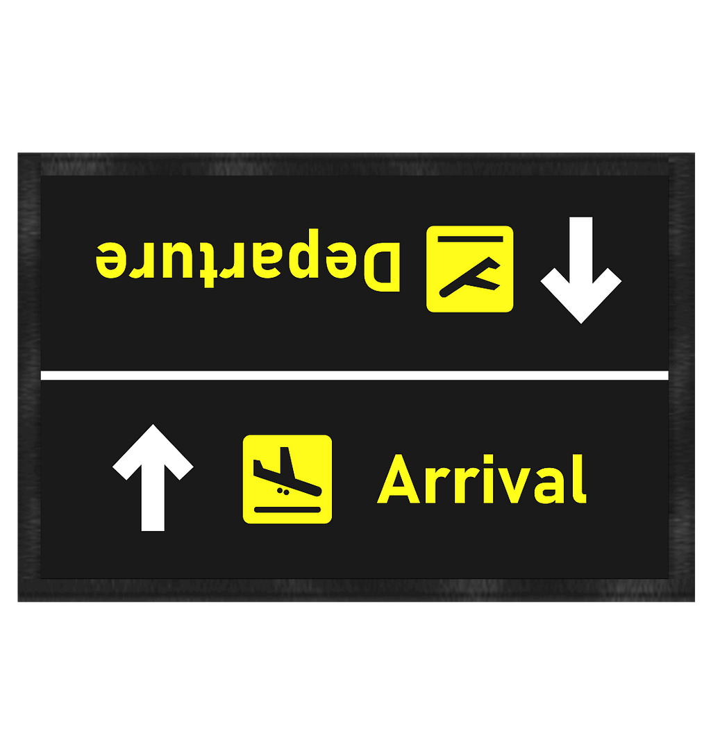Arrival Departure Airport Sign V2 Fußmatte / Doormatt
