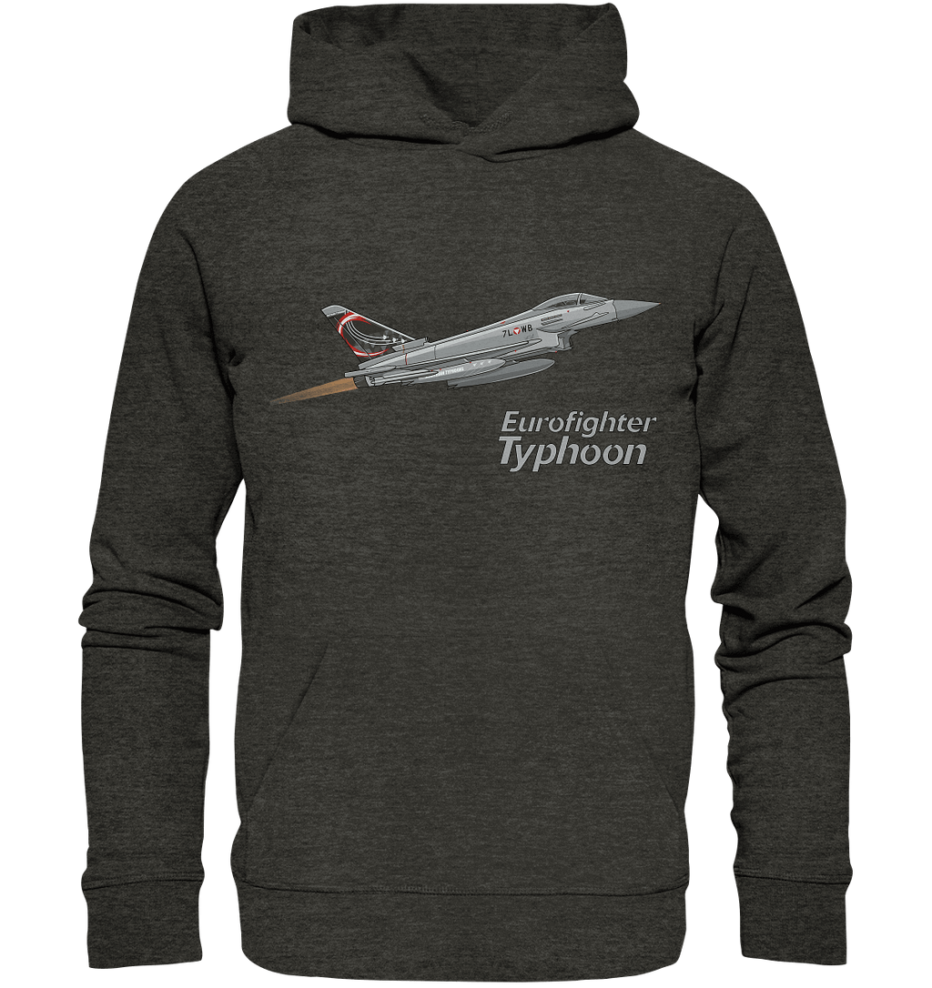 Eurofighter Typhoon Design Organic Hoodie dunkelgrau / dark grey