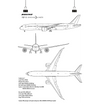 Boeing 787 Dreamliner Blueprint Poster Design
