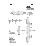 Lancaster Bomber Blueprint Poster Design