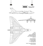 Vulcan Bomber Blueprint Poster Design