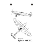 Supermarine Spitfire Blueprint Poster Design