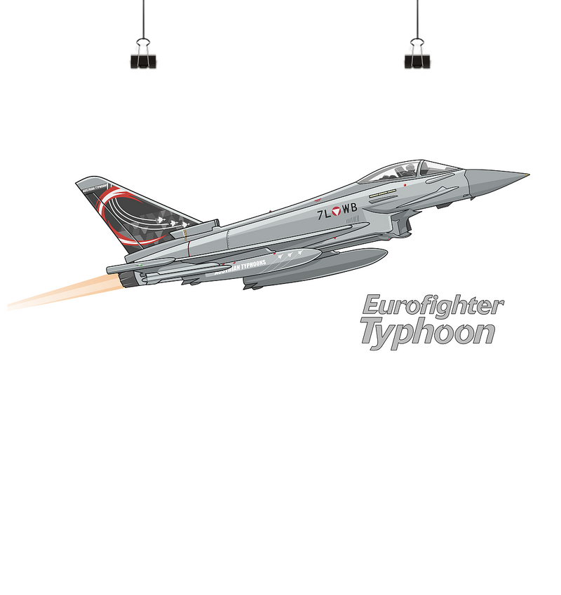Austrian Air Force Eurofighter Design Poster