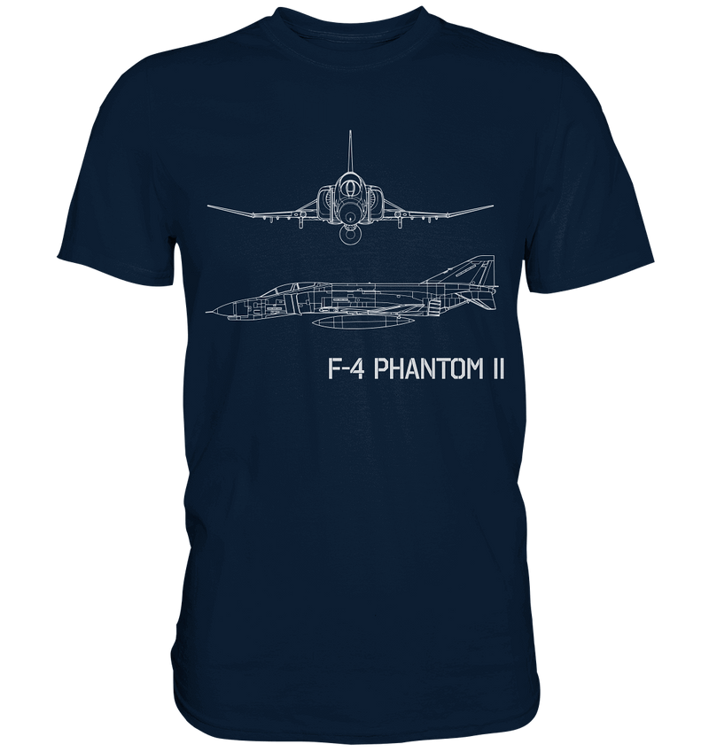 F4 Phantom 2 Blueprint T Shirt dunkelblau / dark blue
