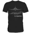 F4 Phantom 2 Blueprint T Shirt schwarz / black