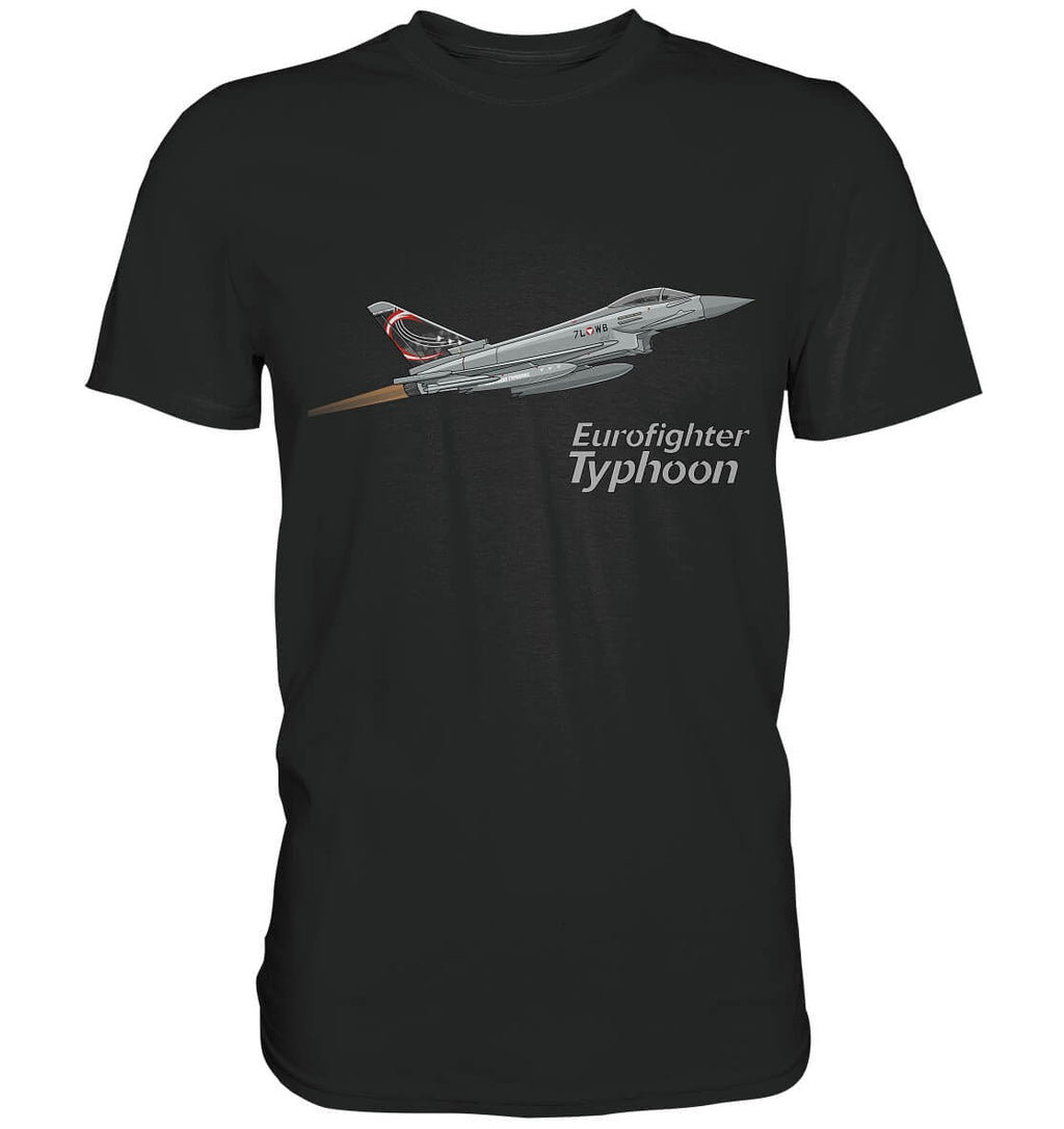 Eurofighter Typhoon Design T Shirt schwarz / black