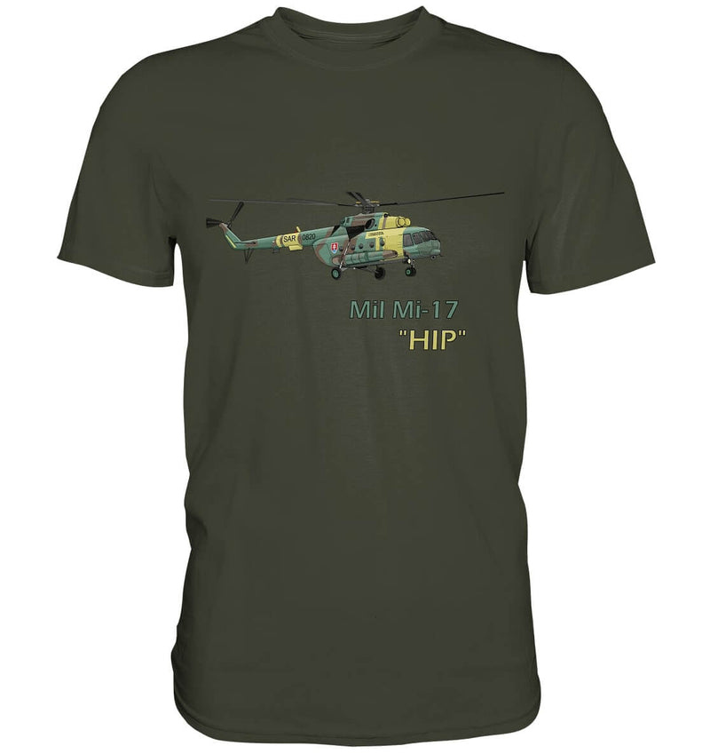 Mil Mi 17 Design T Shirt olivgrün / olive green