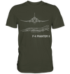 F4 Phantom 2 Blueprint T Shirt olivgrün / olive green
