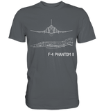 F4 Phantom 2 Blueprint T Shirt grau / grey