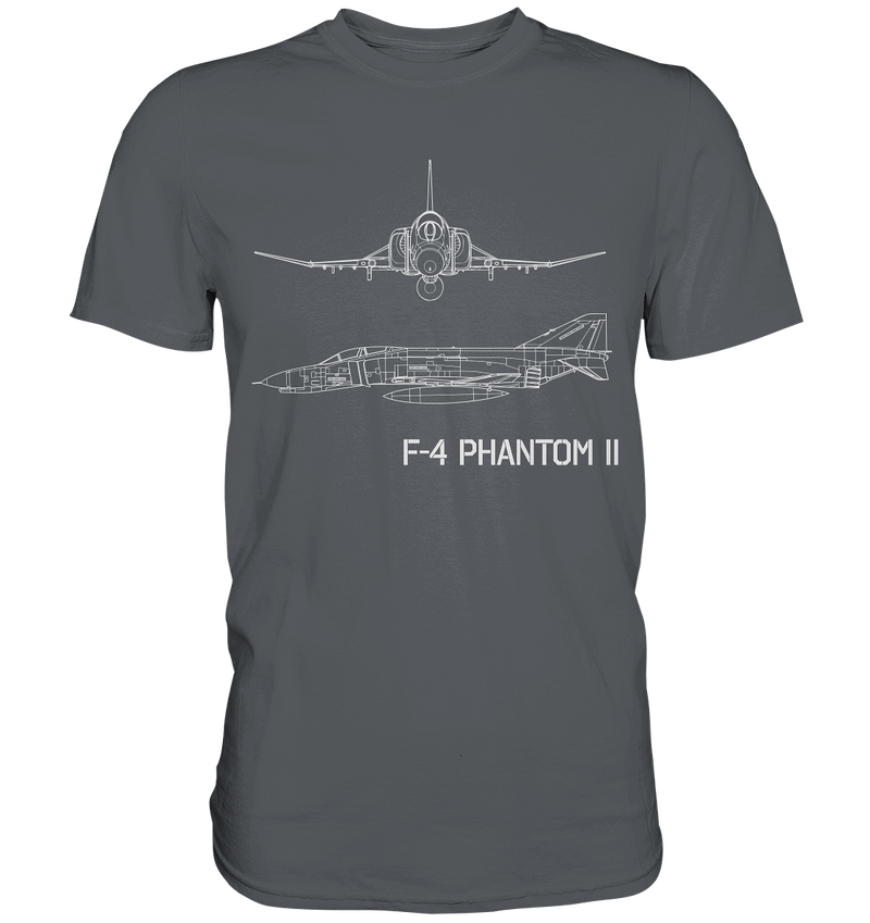 F4 Phantom 2 Blueprint T Shirt grau / grey