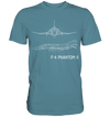 F4 Phantom 2 Blueprint T Shirt grau blau / grey blue
