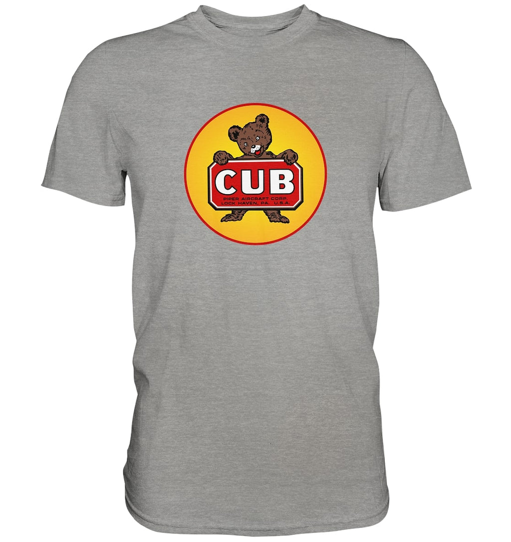 Piper Cub Bären Logo T Shirt hellgrau / light grey