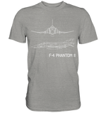 F4 Phantom 2 Blueprint T Shirt hellgrau / light grey